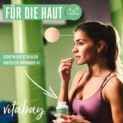 Sie sehen eine Packung Vitabay Coenzym Q10 Ubiquinol Weichkapseln, Produktbild: 03 Vitabay Coenzym Q10 Ubiquinol Weichkapseln, A-Nr.: 5878687 - 03