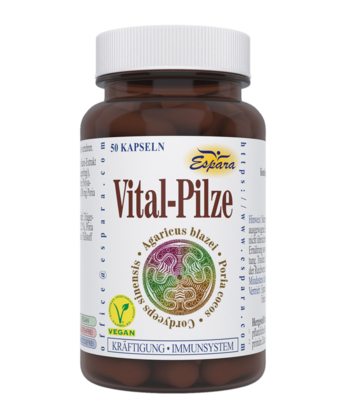 Sie sehen eine Packung Vital-Pilze Kapseln 50 Stück, Produktbild: 01 Vital-Pilze Kapseln 50 Stück, A-Nr.: 5663449 - 01