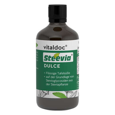 Sie sehen eine Packung vitaldoc® Steevia DULCE, Produktbild: 01 vitaldoc® Steevia DULCE, A-Nr.: 5619796 - 01