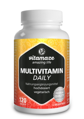 Sie sehen eine Packung Vispura Multivitamin Daily ohne Jod vegetarisch, Produktbild: 01 Vispura Multivitamin Daily ohne Jod vegetarisch, A-Nr.: 5274015 - 01