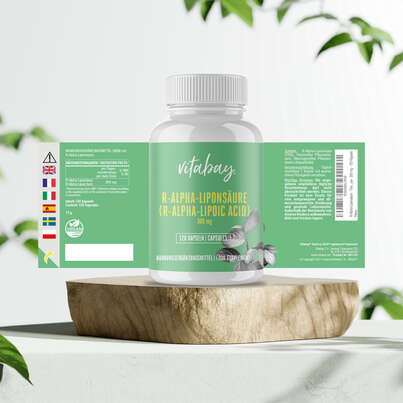 Sie sehen eine Packung Vitabay R-Alpha Liponsäure 300 mg Kapseln, Produktbild: 05 Vitabay R-Alpha Liponsäure 300 mg Kapseln, A-Nr.: 5877699 - 05
